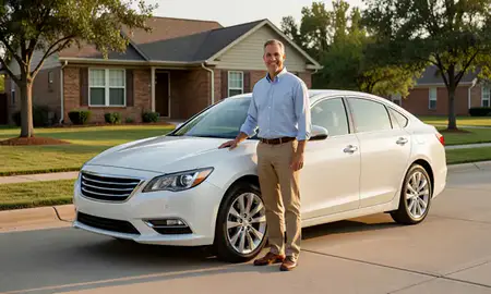 Customer with their delivered car in Fort Smith, Arkansas, United States