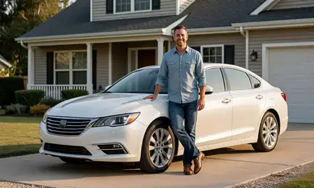 Customer with their delivered car in Hot Springs, Arkansas, United States