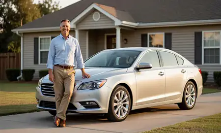 Customer with their delivered car in Jacksonville, Arkansas, United States