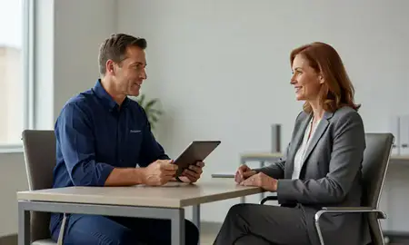 Customer discussing car shipping options in Jonesboro, Arkansas, United States