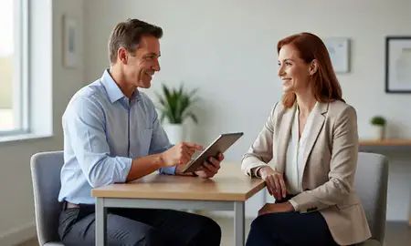 Customer discussing car shipping options in Little Rock, Arkansas, United States