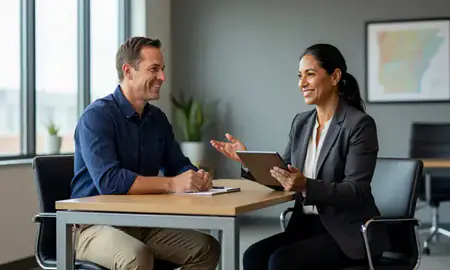 Customer discussing car shipping options in Maumelle, Arkansas, United States
