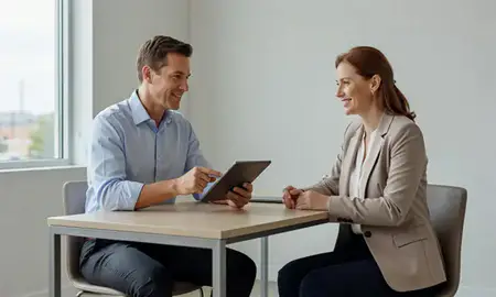 Customer discussing car shipping options in North Little Rock, Arkansas, United States