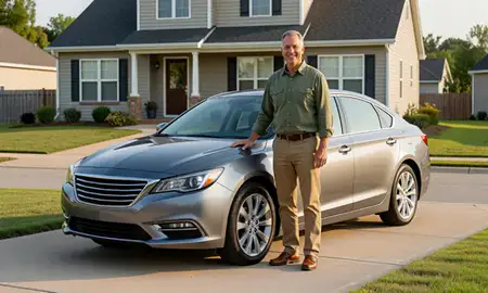Customer with their delivered car in Rogers, Arkansas, United States