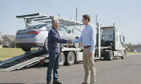 Vehicle owner beside their delivered car in Sherwood, Arkansas, United States