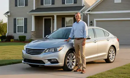 Customer with their delivered car in Siloam Springs, Arkansas, United States