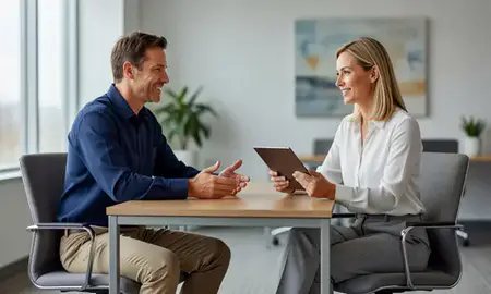 Customer discussing car shipping options in Springdale, Arkansas, United States