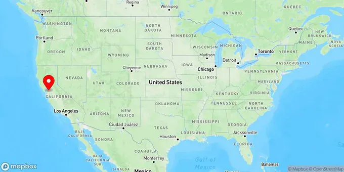 Map of Antioch, California, United States
