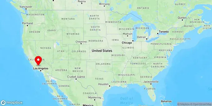 Map of Bakersfield, California, United States