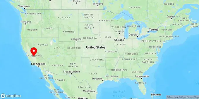 Map of Fresno, California, United States