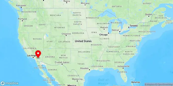 Map of Indio, California, United States