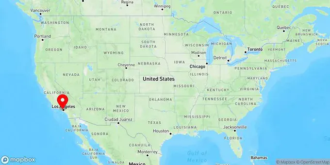 Map of Los Angeles, California, United States