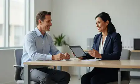 Customer discussing car shipping options in San Bernardino, California, United States