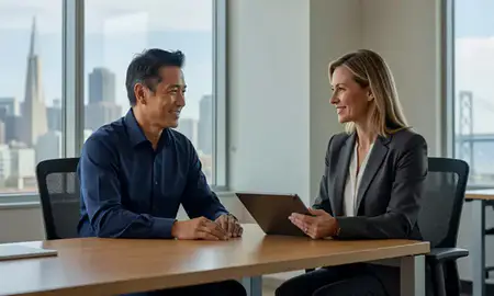 Customer discussing car shipping options in San Francisco, California, United States