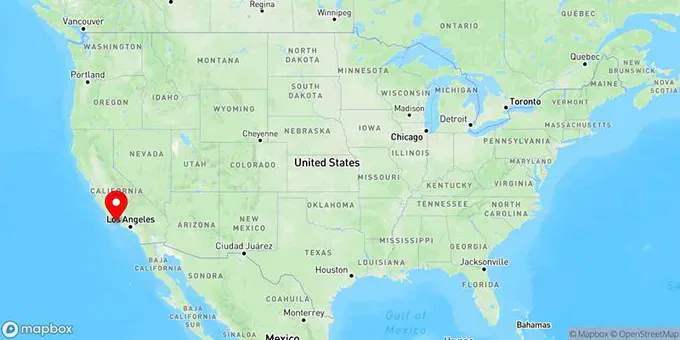 Map of Santa Barbara, California, United States