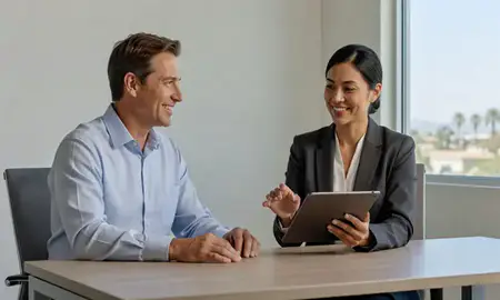 Customer discussing car shipping options in Santa Clarita, California, United States