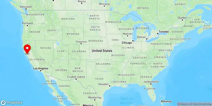 Map of Santa Rosa, California, United States
