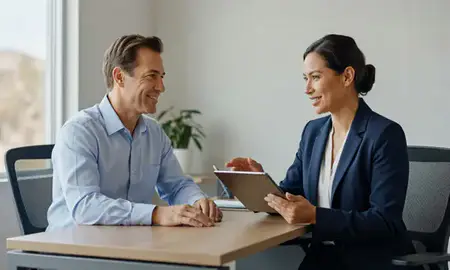 Customer discussing car shipping options in Victorville, California, United States
