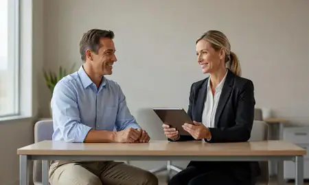Customer discussing car shipping options in Arvada, Colorado, United States