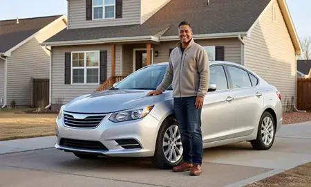 Customer with their delivered car in Broomfield, Colorado, United States