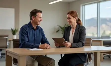 Customer discussing car shipping options in Broomfield, Colorado, United States