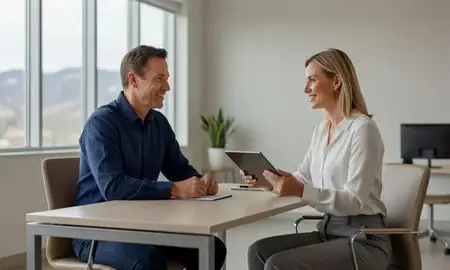 Customer discussing car shipping options in Colorado Springs, Colorado, United States
