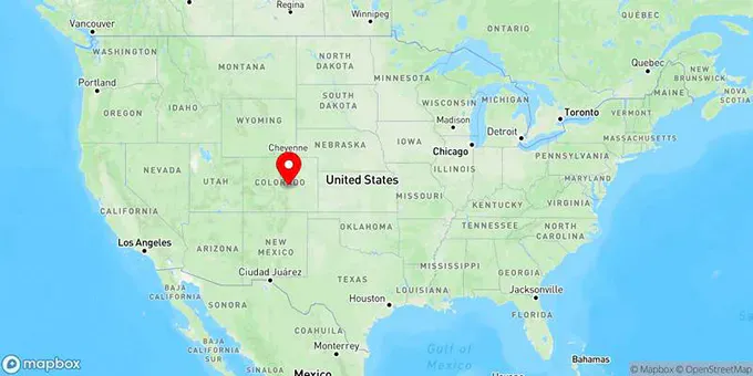 Map of Colorado Springs, Colorado, United States