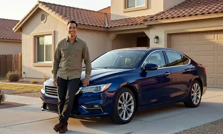 Customer with their delivered car in Grand Junction, Colorado, United States