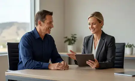 Customer discussing car shipping options in Highlands Ranch, Colorado, United States