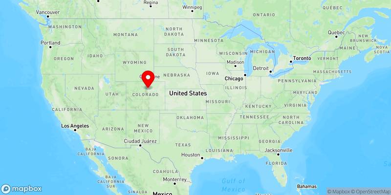 Map of Lafayette, Colorado, USA