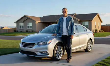 Customer with their delivered car in Security-Widefield, Colorado, United States