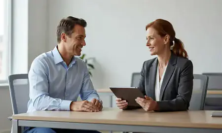 Customer discussing car shipping options in Bridgeport, Connecticut, United States