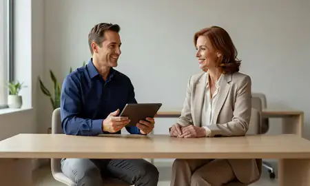 Customer discussing car shipping options in Danbury, Connecticut, United States