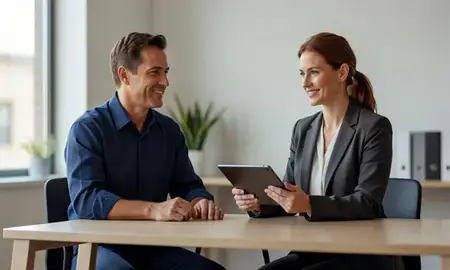 Customer discussing car shipping options in New Haven, Connecticut, United States