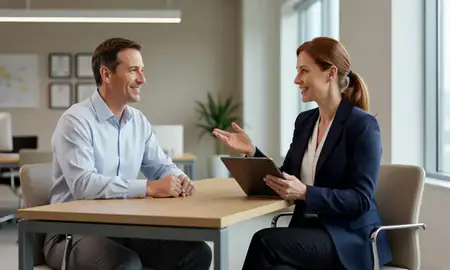 Customer discussing car shipping options in Wallingford Center, Connecticut, United States