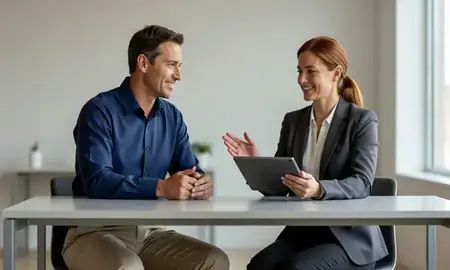 Customer discussing car shipping options in Waterbury, Connecticut, United States