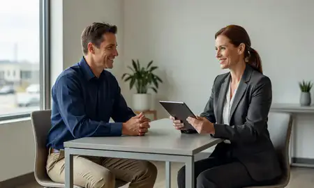 Customer discussing car shipping options in Milford, Delaware, United States