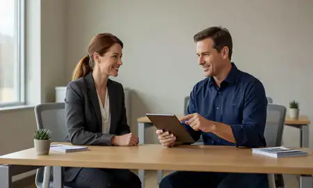 Customer discussing car shipping options in New Castle, Delaware, United States