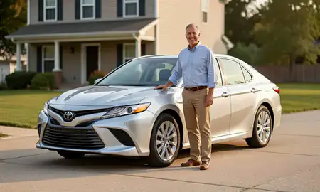 Customer with their delivered car in Newark, Delaware, United States