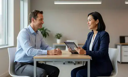 Customer discussing car shipping options in Newark, Delaware, United States