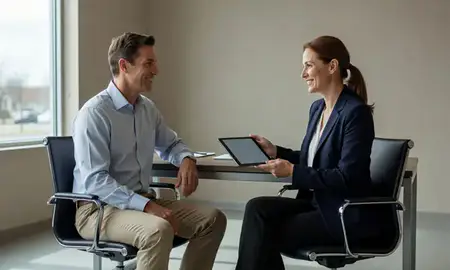 Customer discussing car shipping options in Seaford, Delaware, United States
