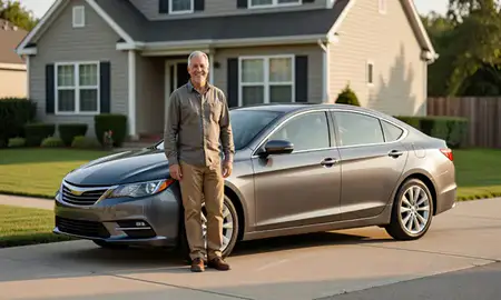 Customer with their delivered car in Wilmington, Delaware, United States
