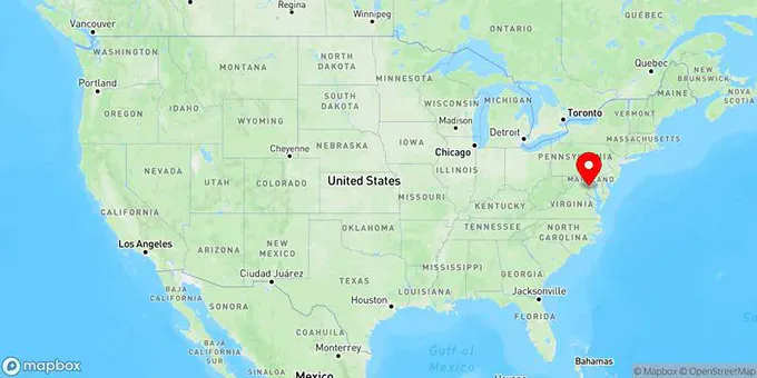 Map of Washington, District of Columbia, United States