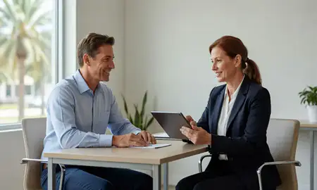 Customer discussing car shipping options in Coral Springs, Florida, United States