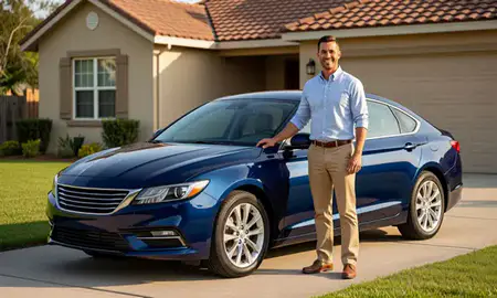 Customer with their delivered car in Gainesville, Florida, United States