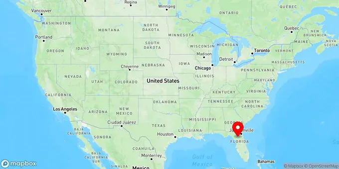 Map of Gainesville, Florida, United States