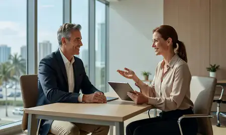 Customer discussing car shipping options in Miami, Florida, United States