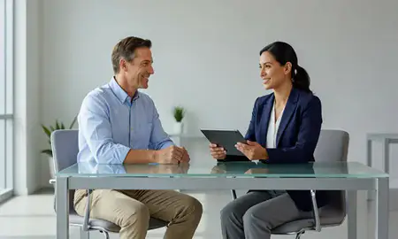 Customer discussing car shipping options in Miramar, Florida, United States
