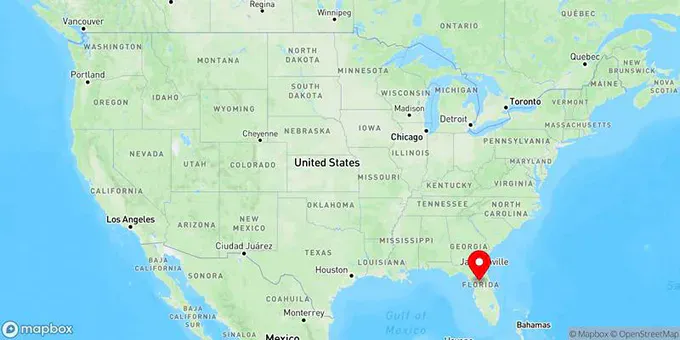 Map of Ocala, Florida, United States