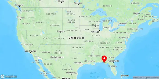 Map of Panama City, Florida, United States